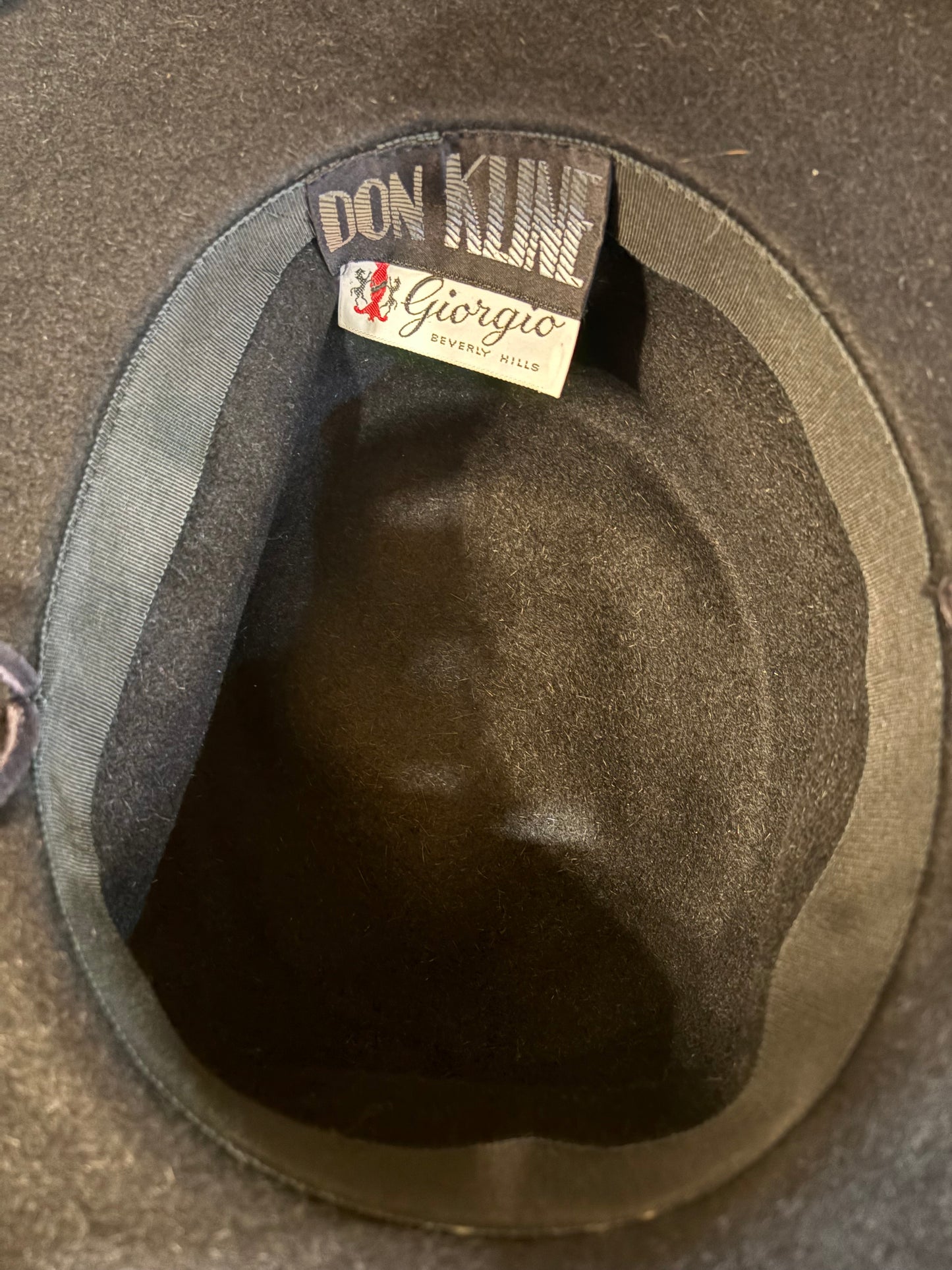 Vintage Don Cline Black Felt Hat