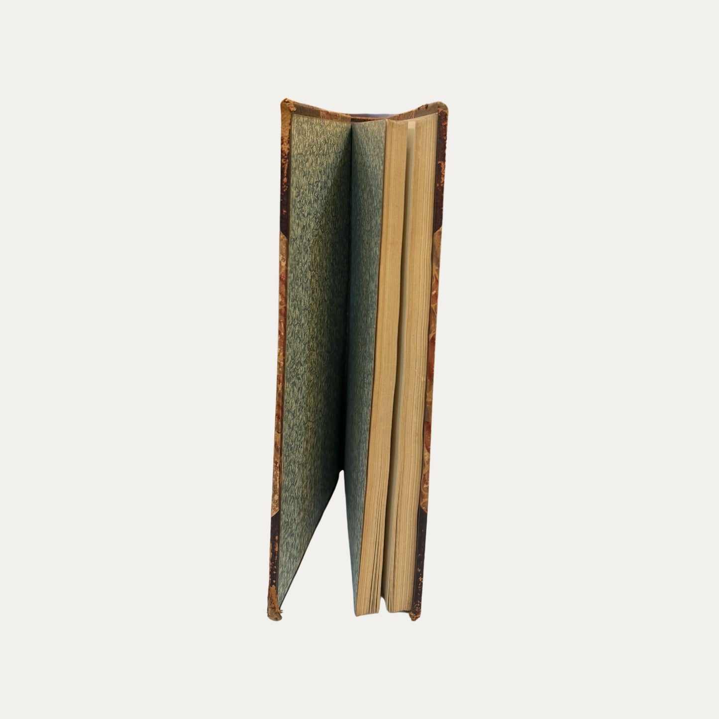 Antique Leather and Marble Book Stoddards Lectures