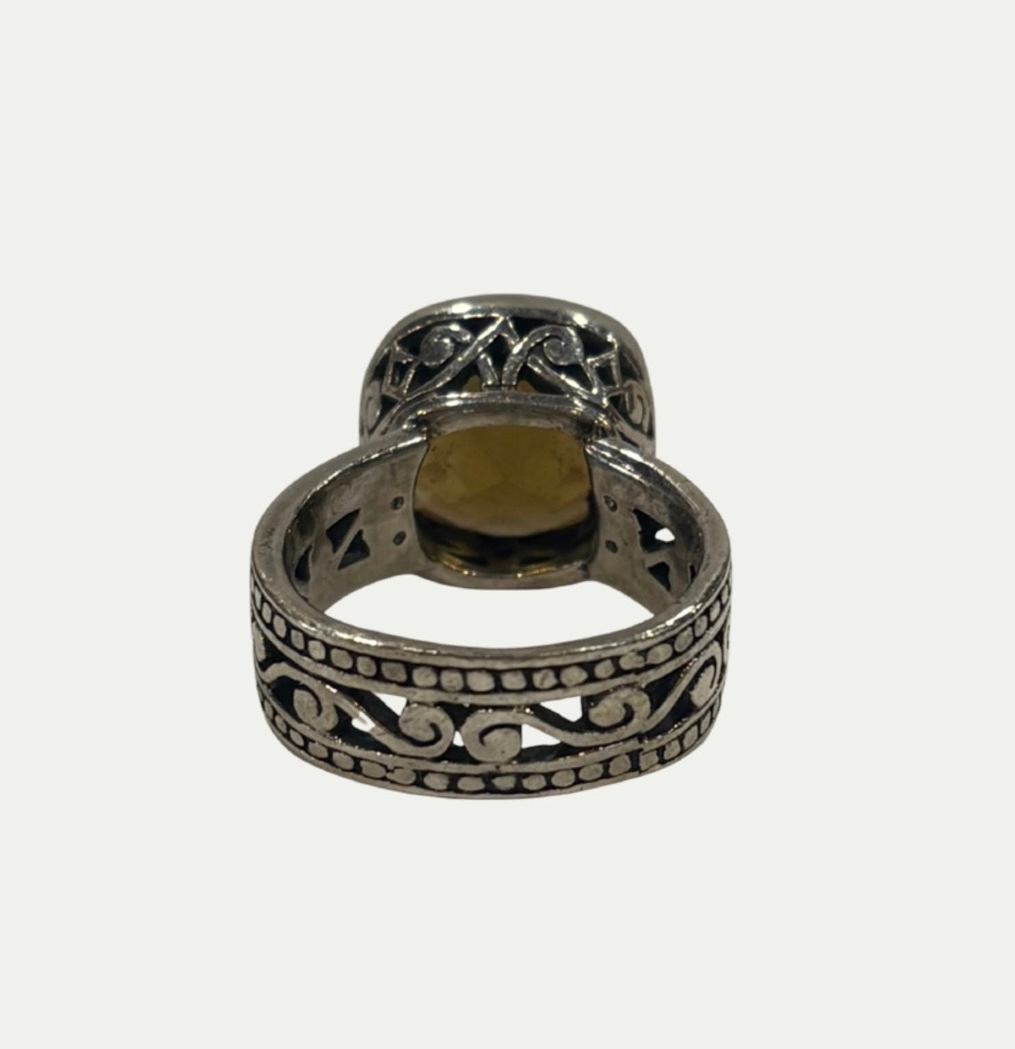 Vintage Sterling Silver And Topaz Ring
