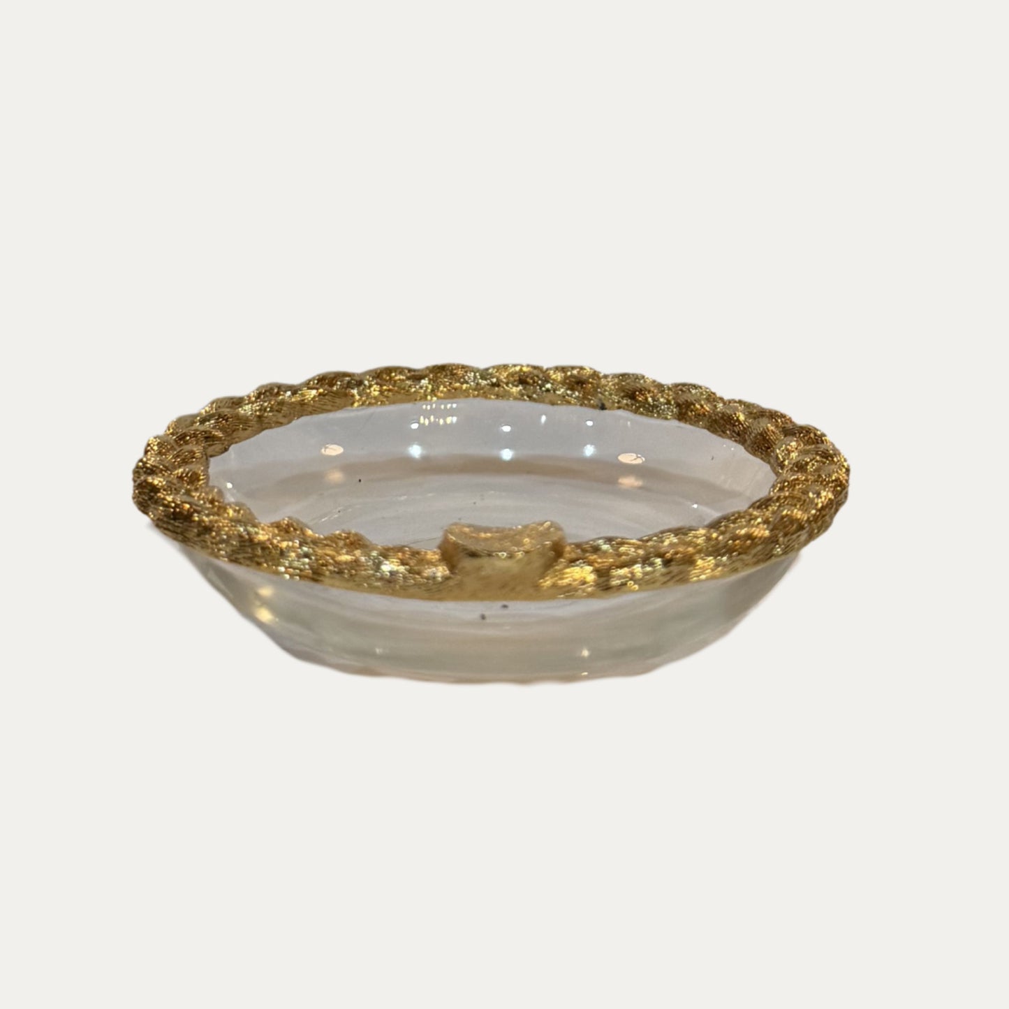 Vintage Gold Fleur De Lis 1950's Ash Tray