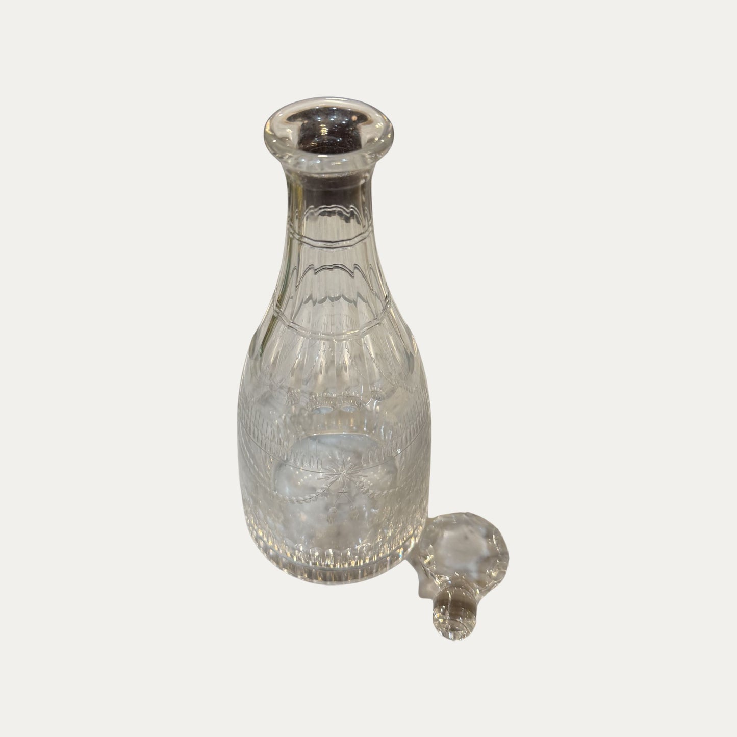 18th Century Style Etched Decanter
