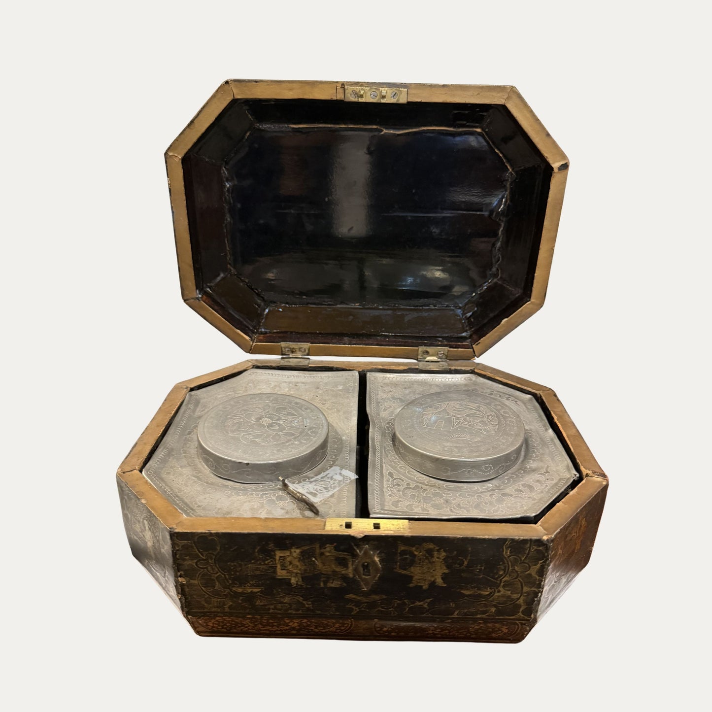 Antique 19th Century Chinoiserie Tea Caddy