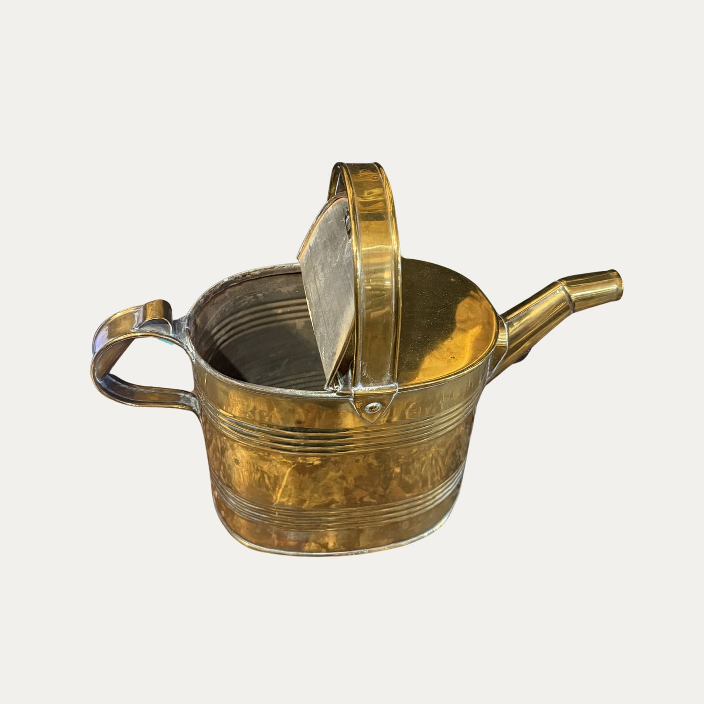English Victorian Brass Water Can (small)