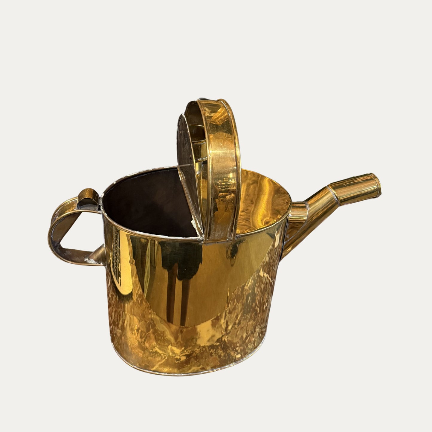 English Victorian Brass Water Can (large)