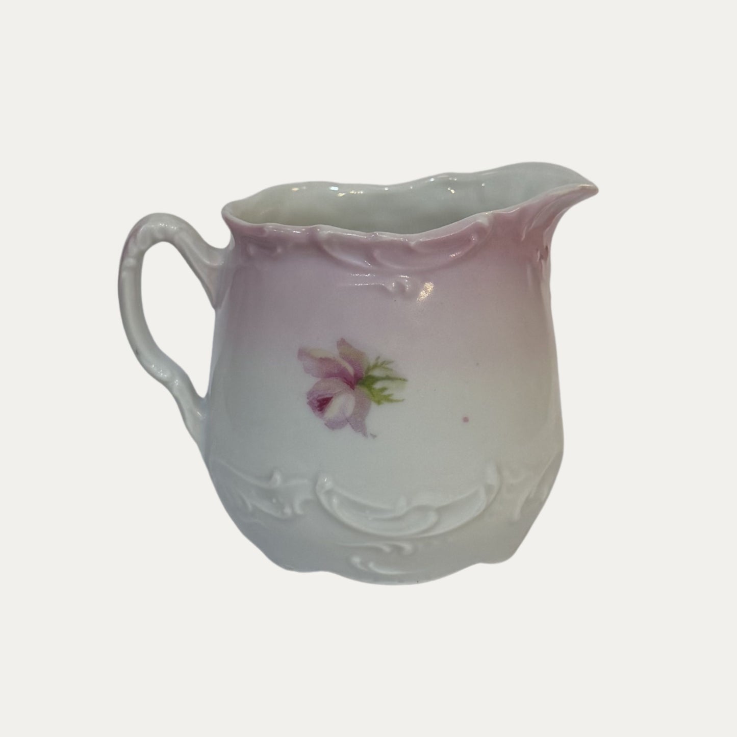 Antique Rose Porcelain Small Pitcher
