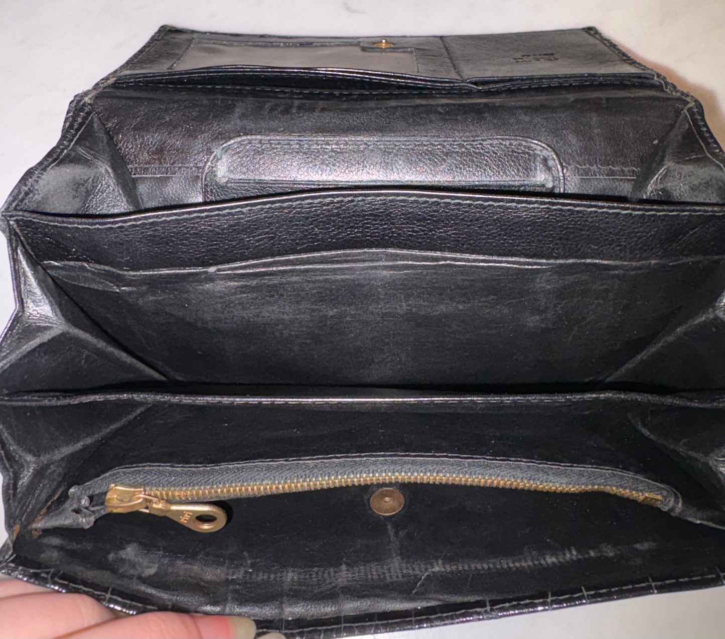 Vintage Gianni Versace Embossed Leather Wallet