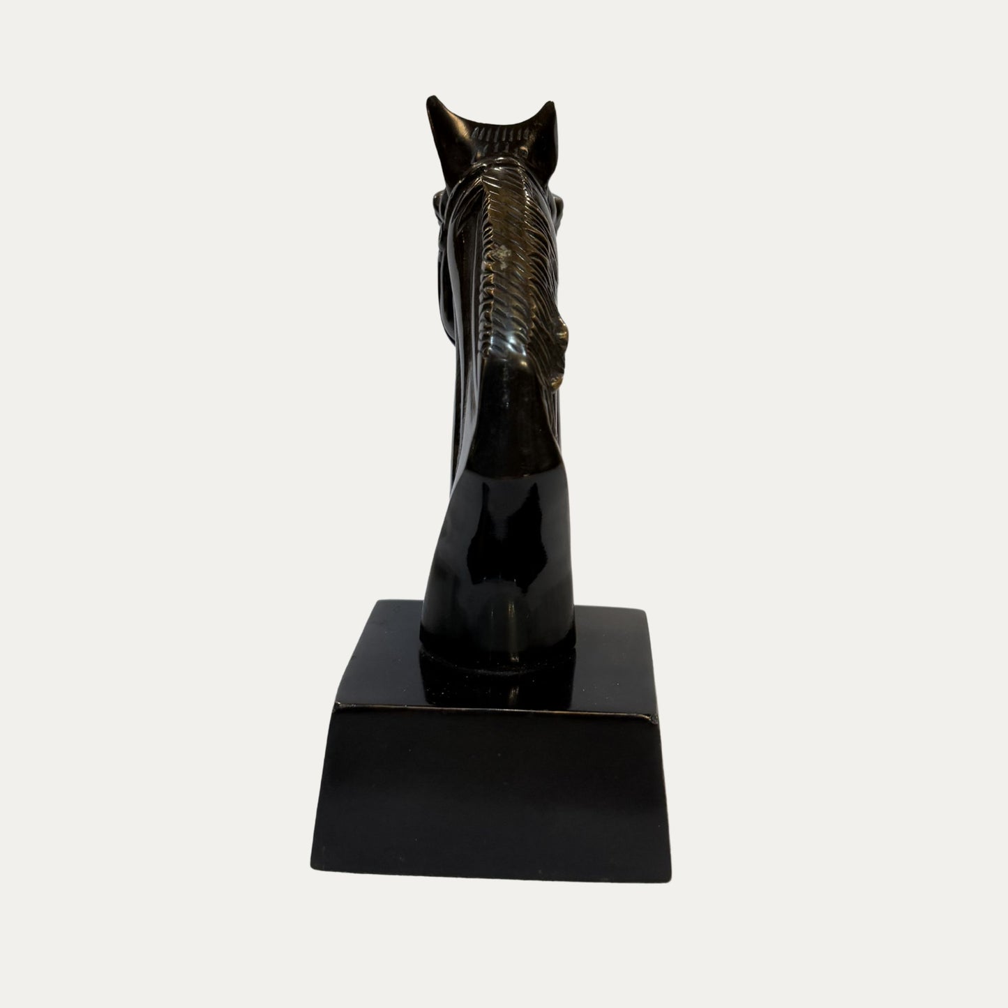 Vintage Horse Head Bronze Desk Statue