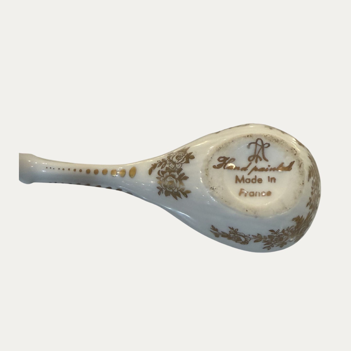 Vintage Limoges France Porcelain Mandolin Shaped Trinket Box