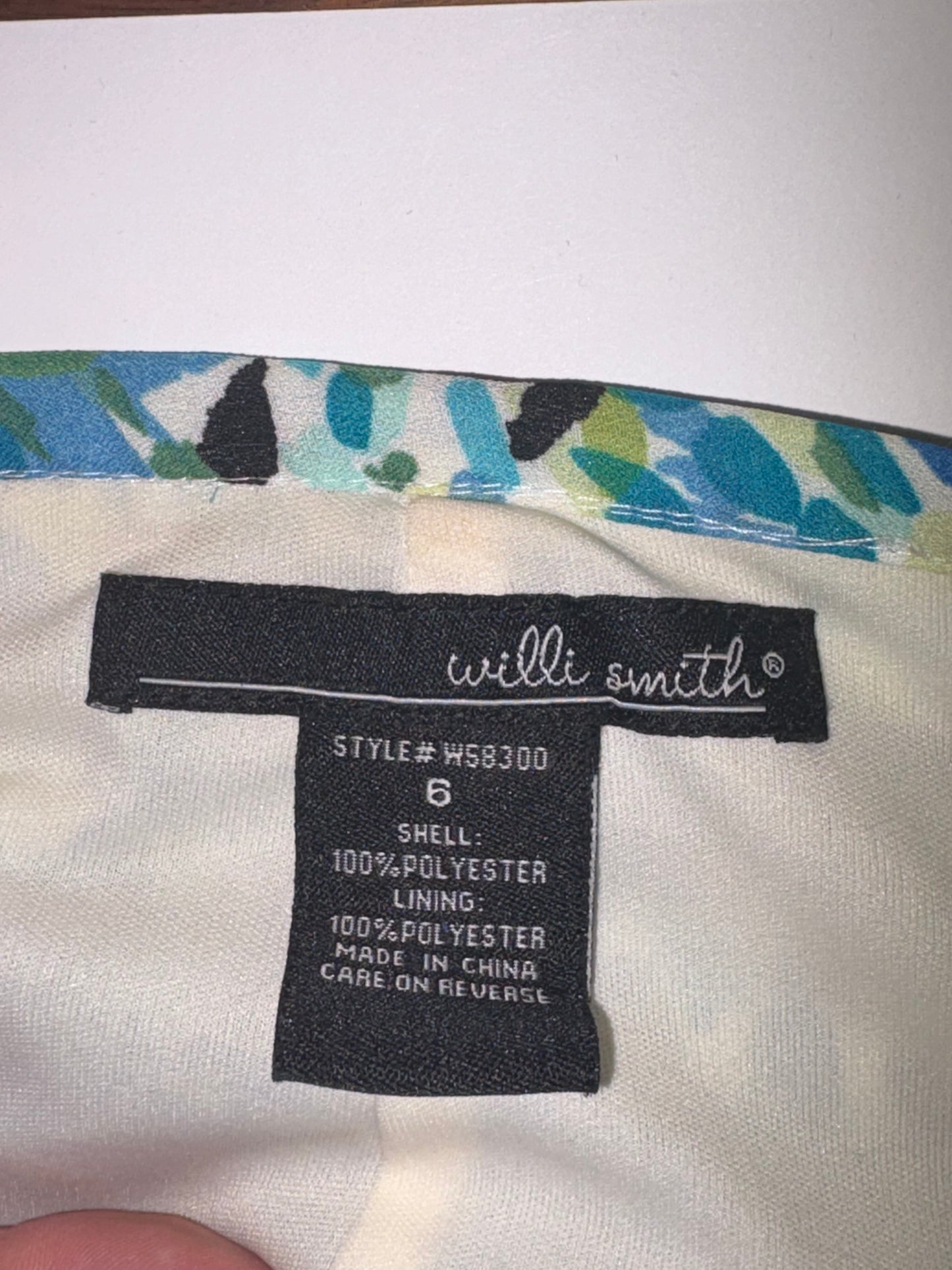 Vintage Blue And Green Flowy Skirt (Size M)