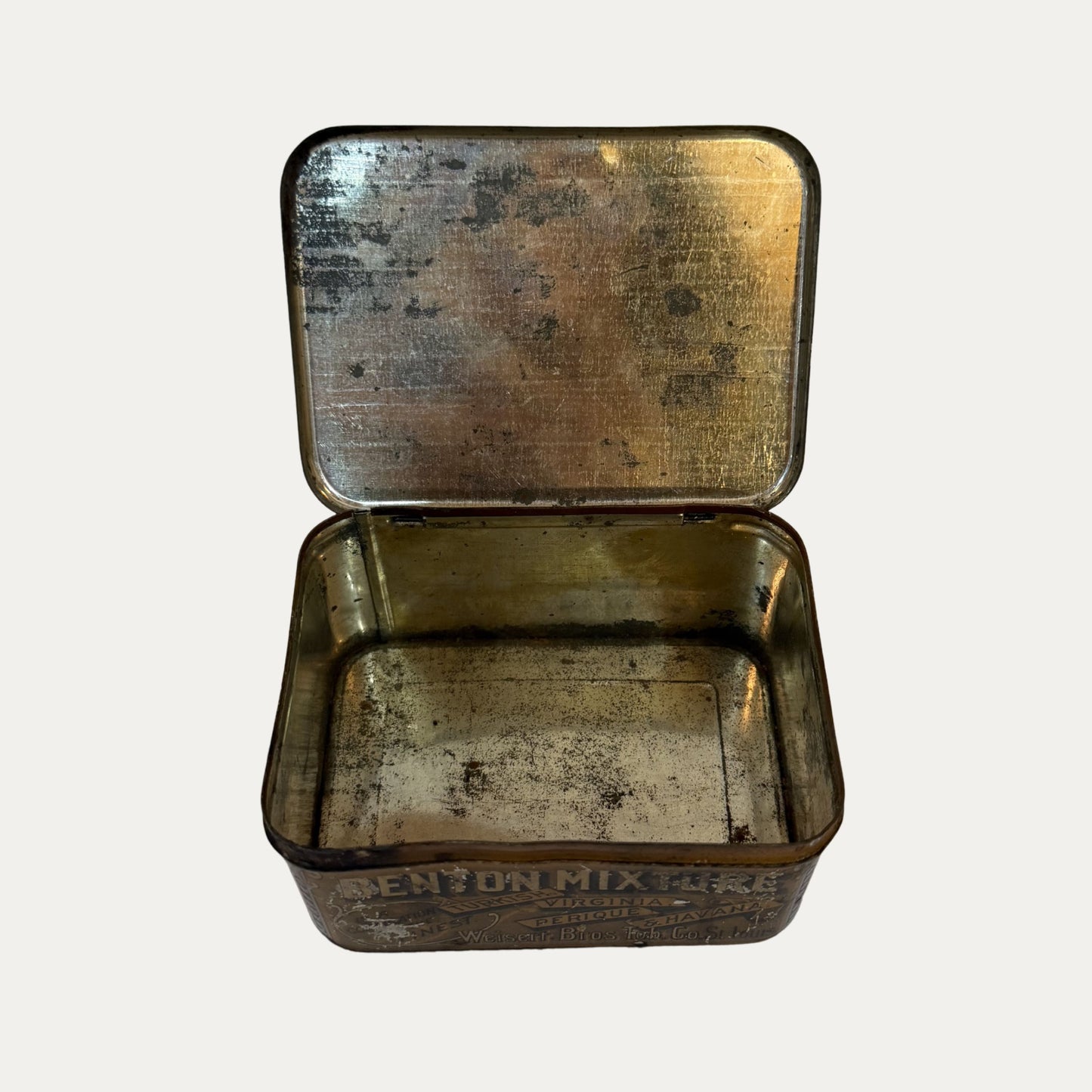 Antique 1909 Benton Tobacco Tin