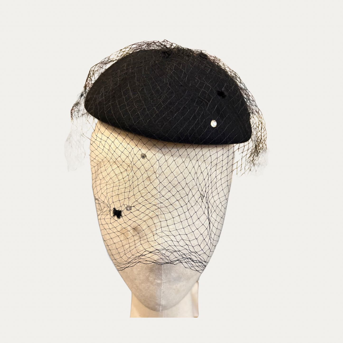 Vintage Don Anderson Felt Hat With Veil