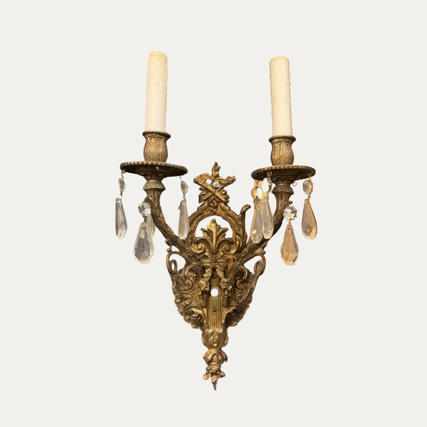 Antique Victorian Sconces Rococo Style Pair (2)