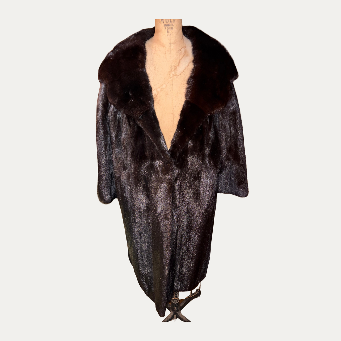 Vintage Mid Length Mink Fur Coat (Size XL)