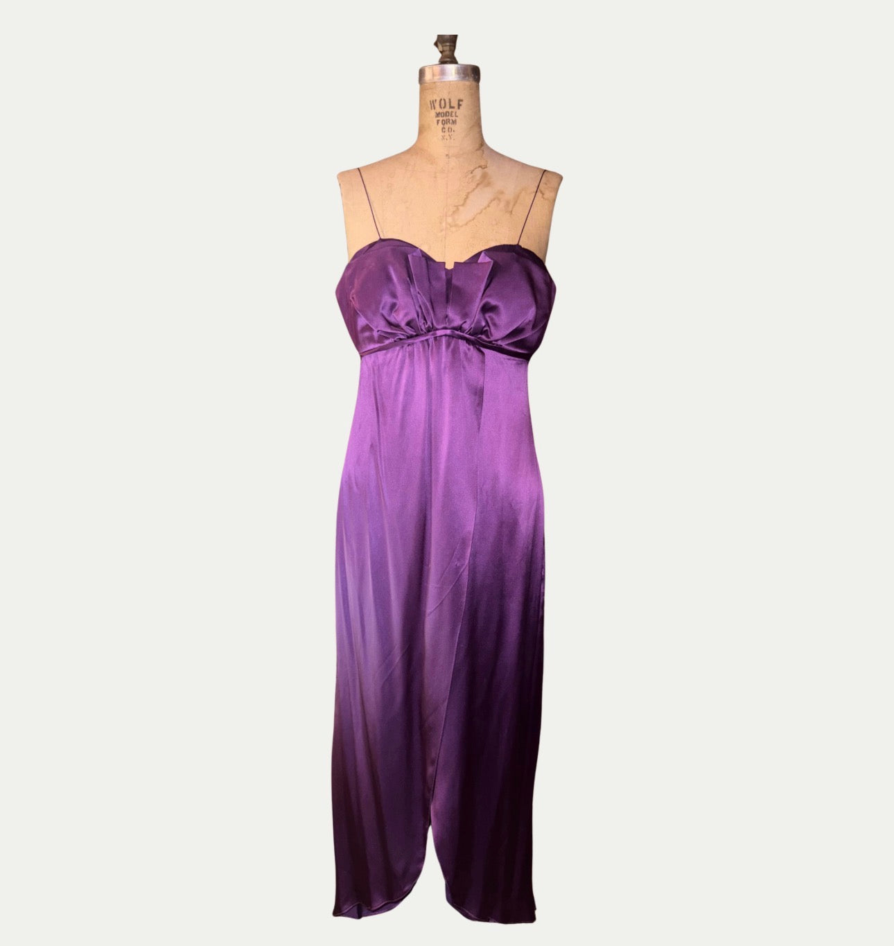 Plum Colored Silk Cocktail Dress