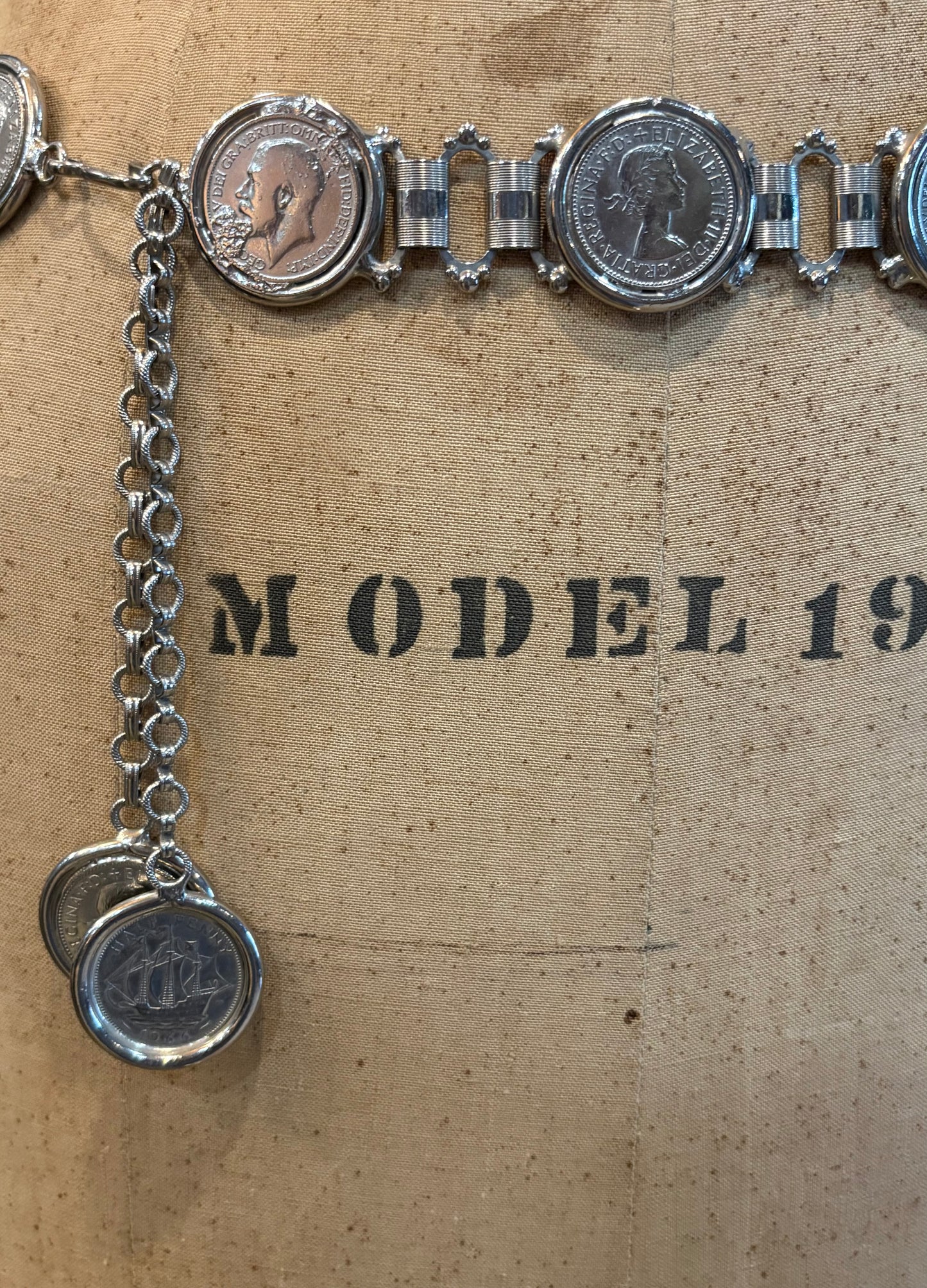 Vintage Half Pence Coin Belt