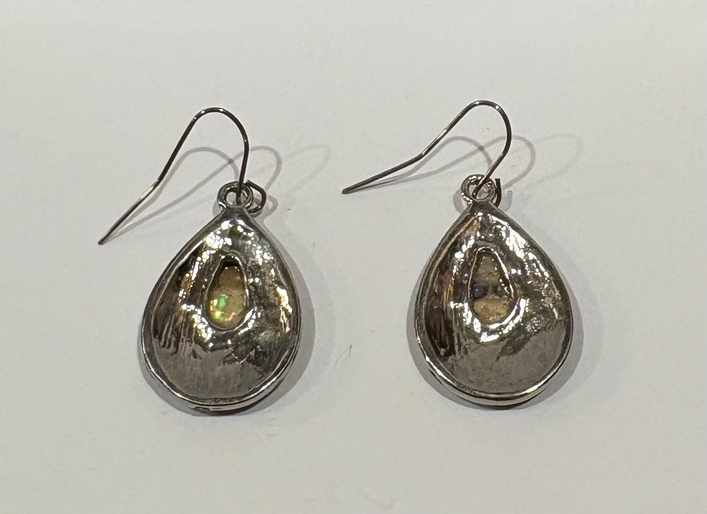 Vintage Silver Mother Of Pearl Earrings