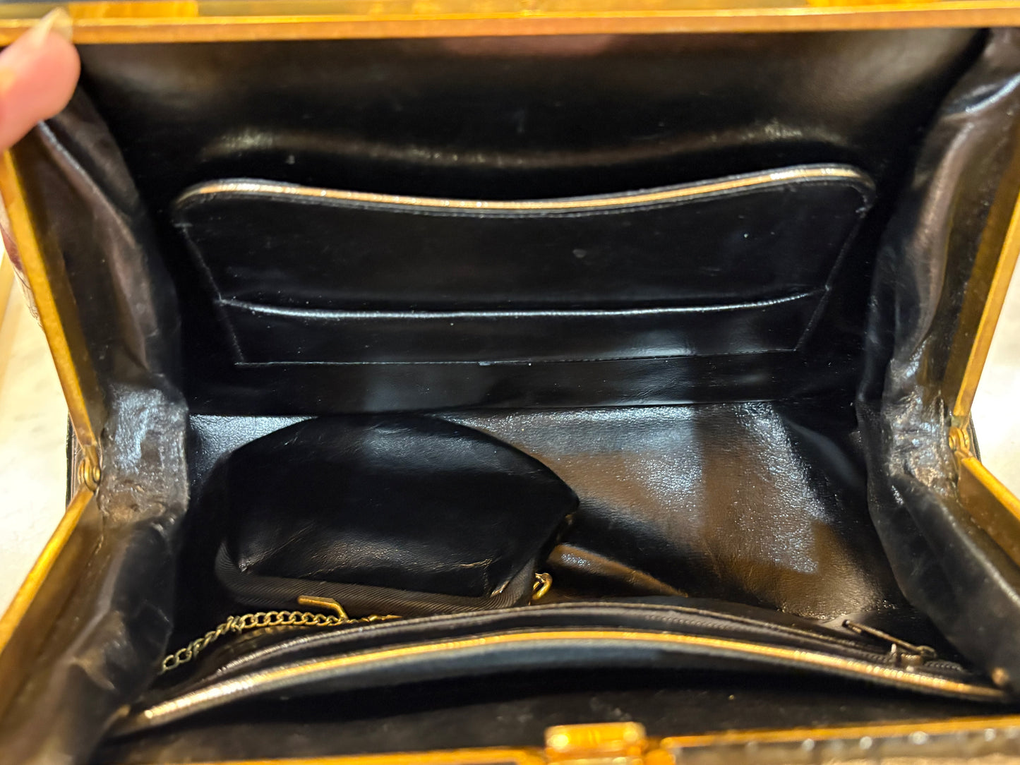 Vintage 1940s Rendl Crocodile Leather Handbag