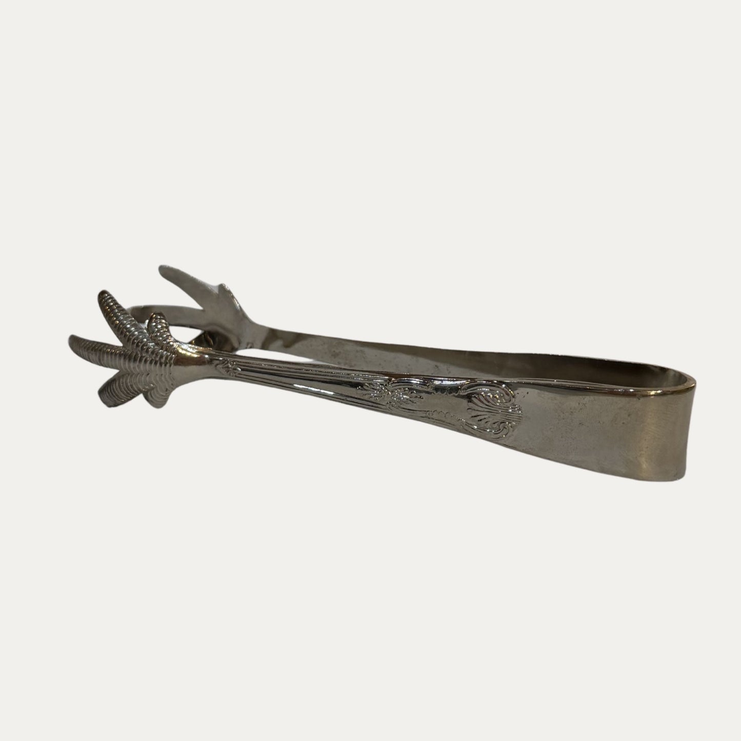 English Silver Plate Ice Tongs