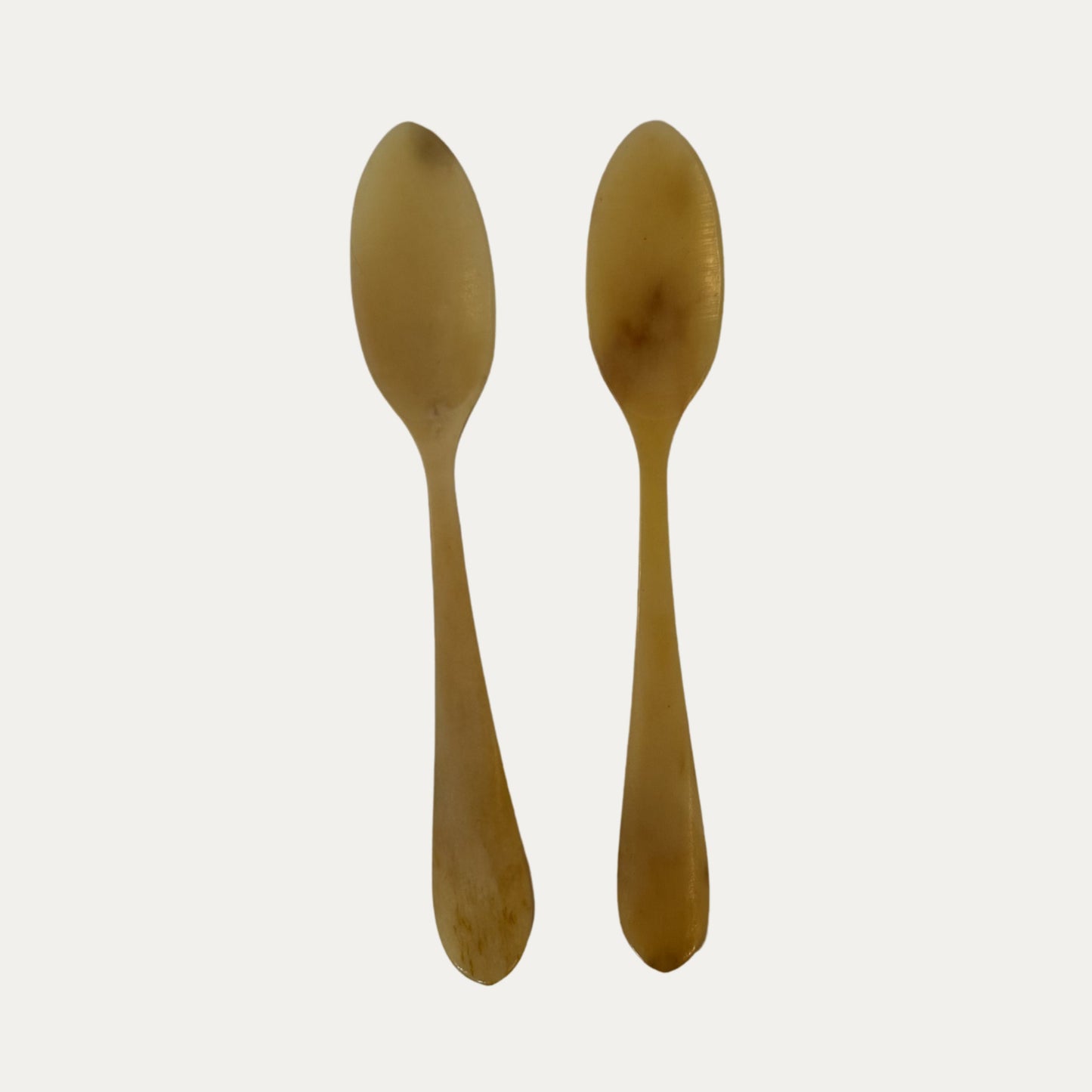 Vintage Horn Caviar Spoons Pair (2)