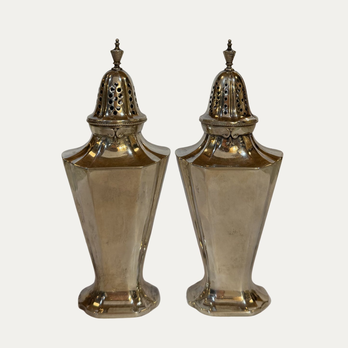 Vintage Sterling Silver Salt & Pepper Shakers Gotham