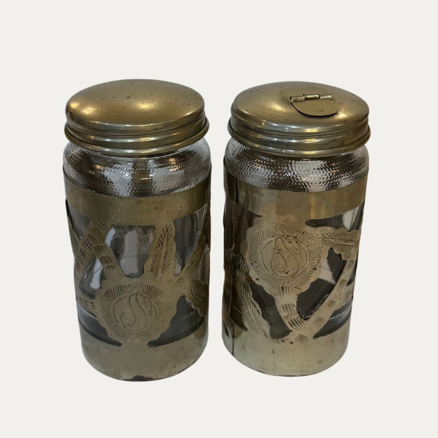 Vintage Mexican Silver Sugar Dispensers (2)