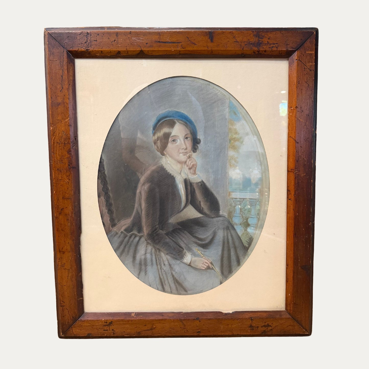 1840's Century Pastel of Side Saddle Rider