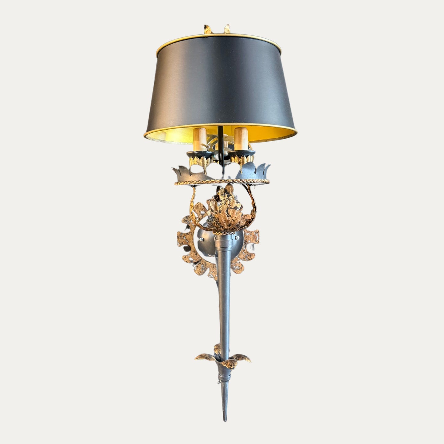Winterthur Black and Gold Traditional Lighting Sconces