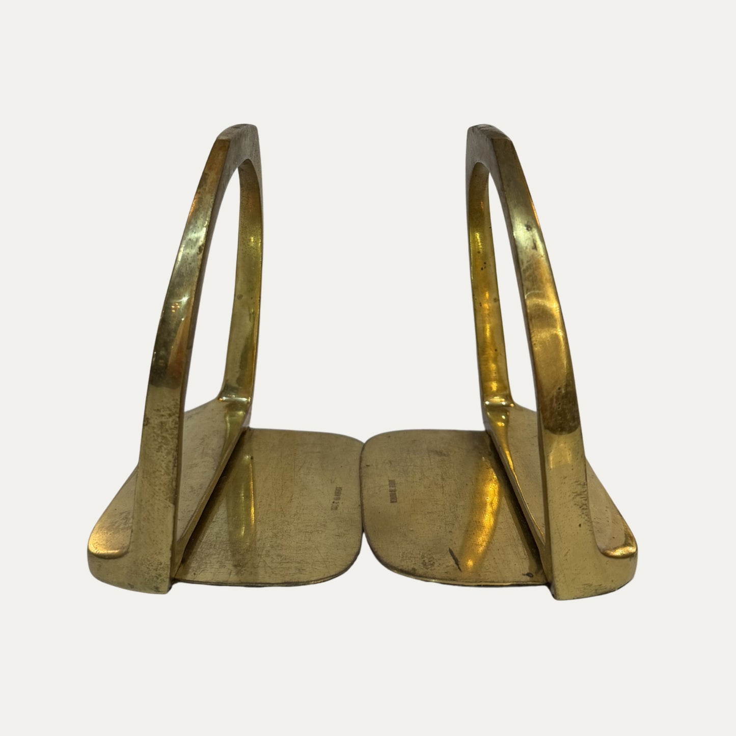 Vintage Brass Stirrups Bookends