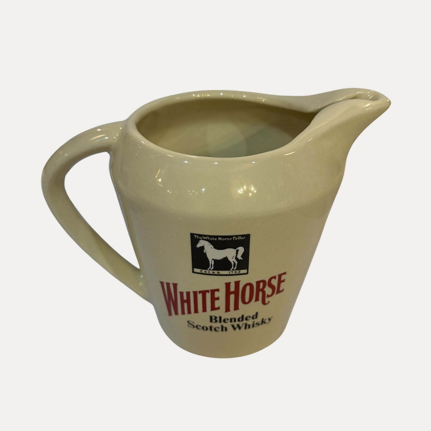 Vintage White Horse Pitcher