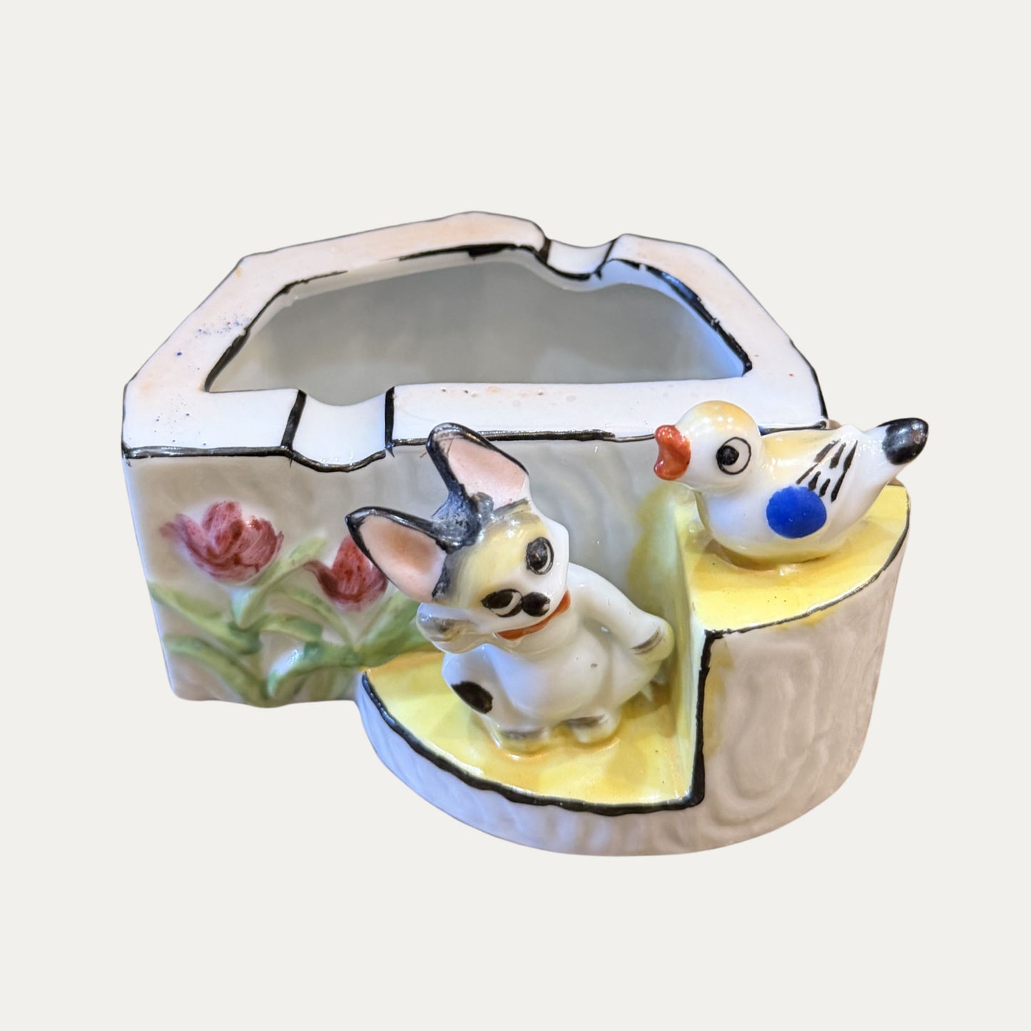 Vintage Dog/Bird Ashtray