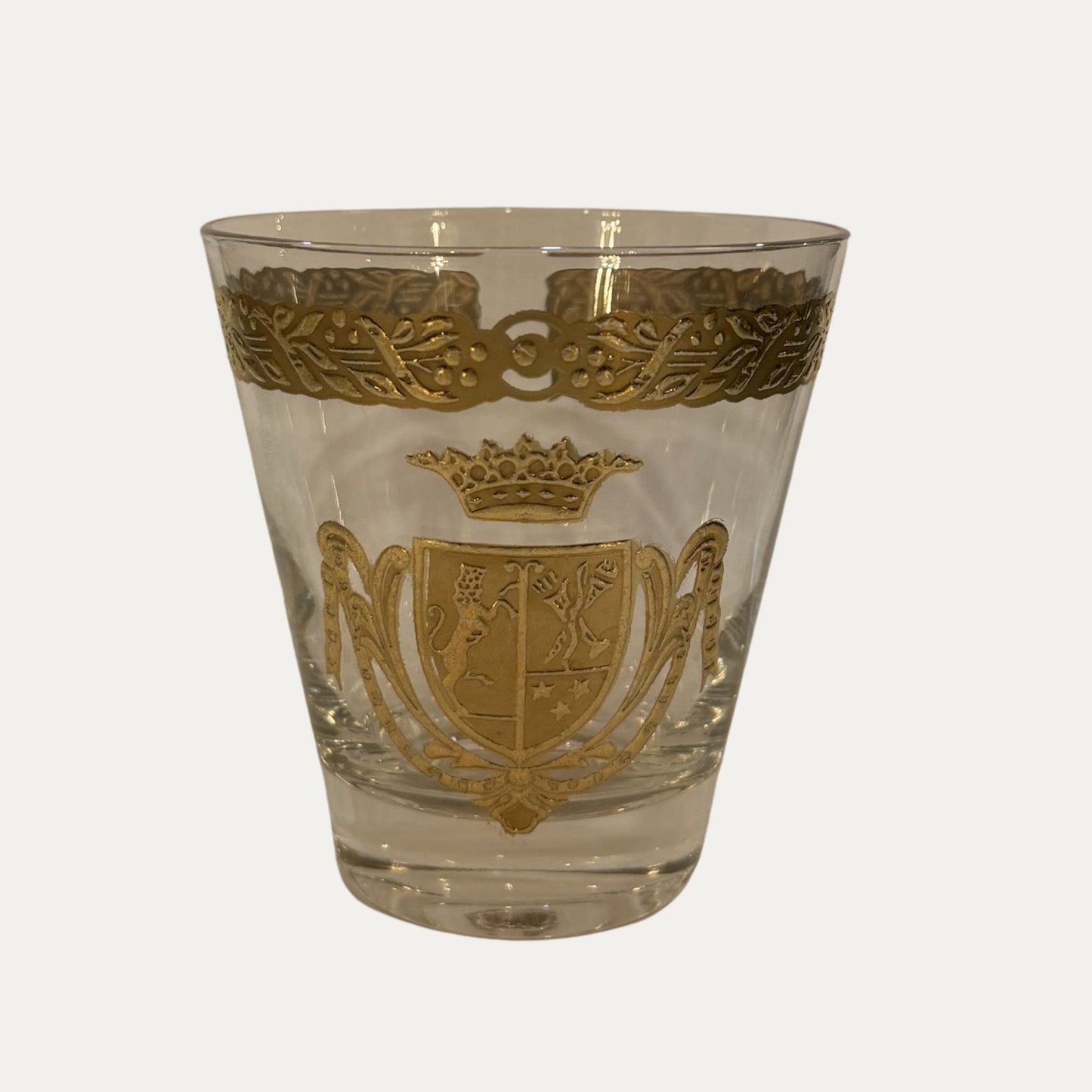 Gilt Low Ball Bourbon Glass