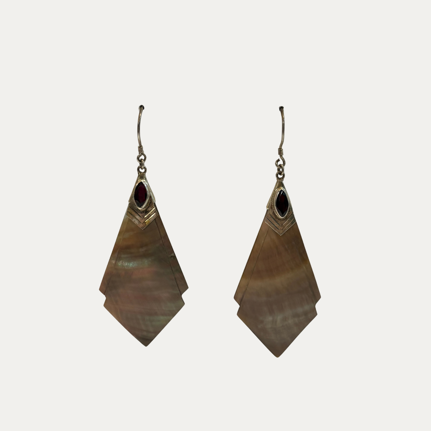 Sterling Silver & Mother Of Pearl Earrings