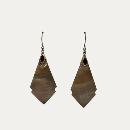 Sterling Silver & Mother Of Pearl Earrings