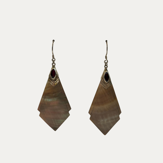 Sterling Silver & Mother Of Pearl Earrings
