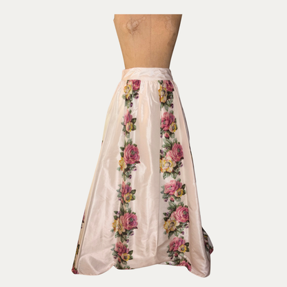 Vintage Cheta B Floral Maxi Skirt (Size 8)
