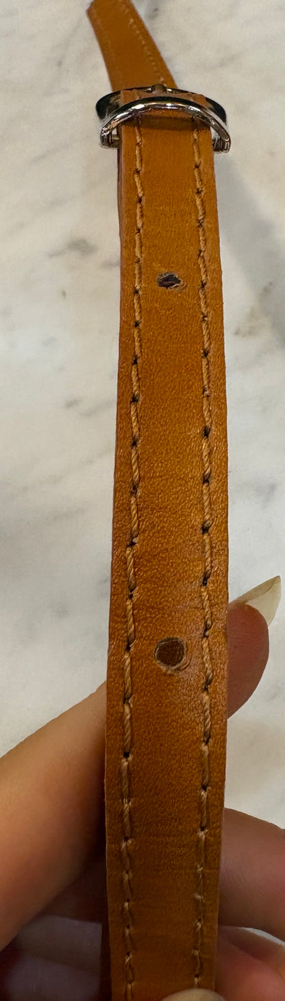Italian Tan Calfskin Leather Crossbody