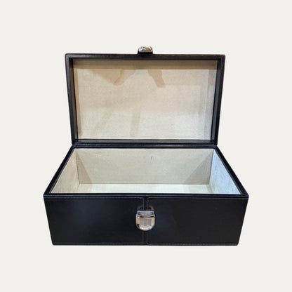 Black/Brown Two Tone Leather Box (large)