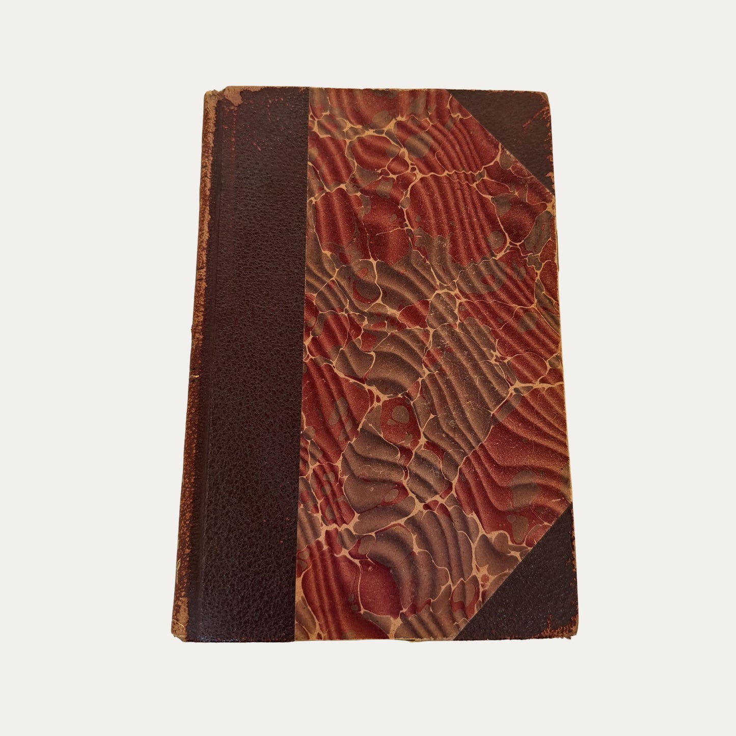 Antique Leather and Marble Book Stoddards Lectures