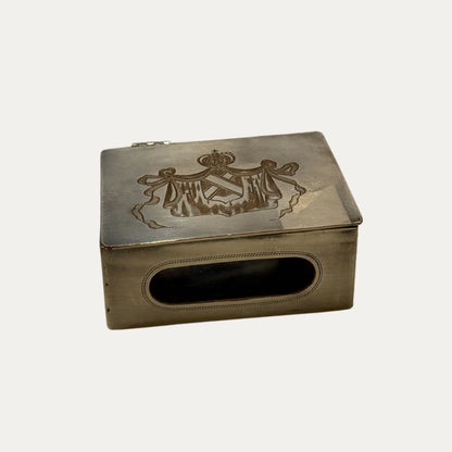 Vintage Silver Match Box Holder