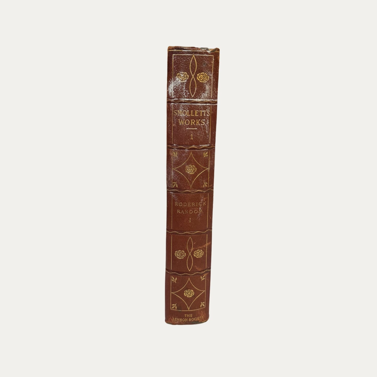 Antique Leather and Marble Book Smolletts Works (Book 1)