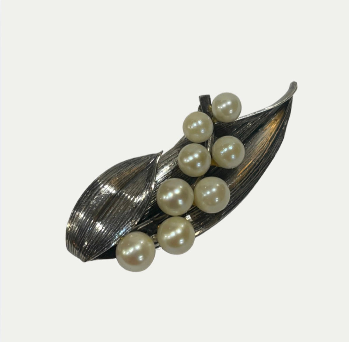Vintage Sterling Silver Lily Of The Valley Brooch