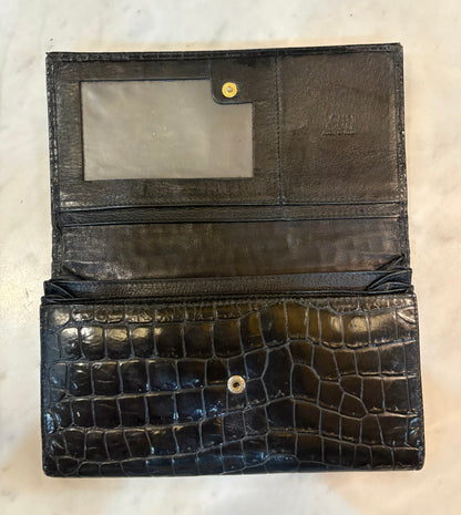Vintage Gianni Versace Embossed Leather Wallet