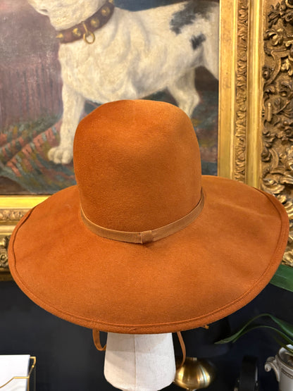 Vintage Adolfo Burnt Orange Felt Hat