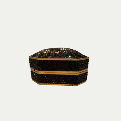 Judith Leiber Black Crystal Micro Minaudière