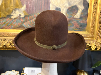 Vintage Adolfo Dark Brown Felt Hat