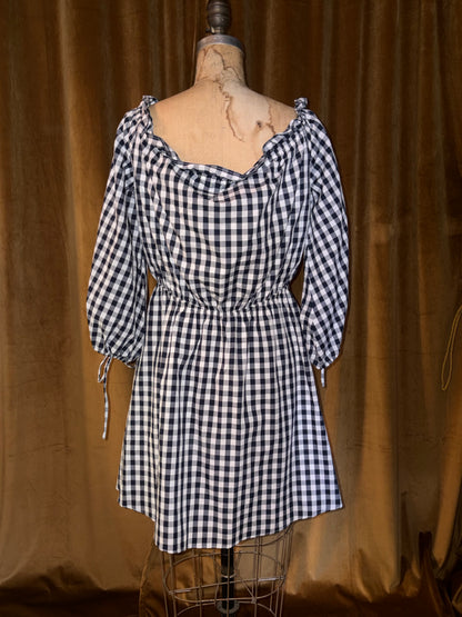 Lovers And Friends Gingham Off The Shoulder Dress (Size L)