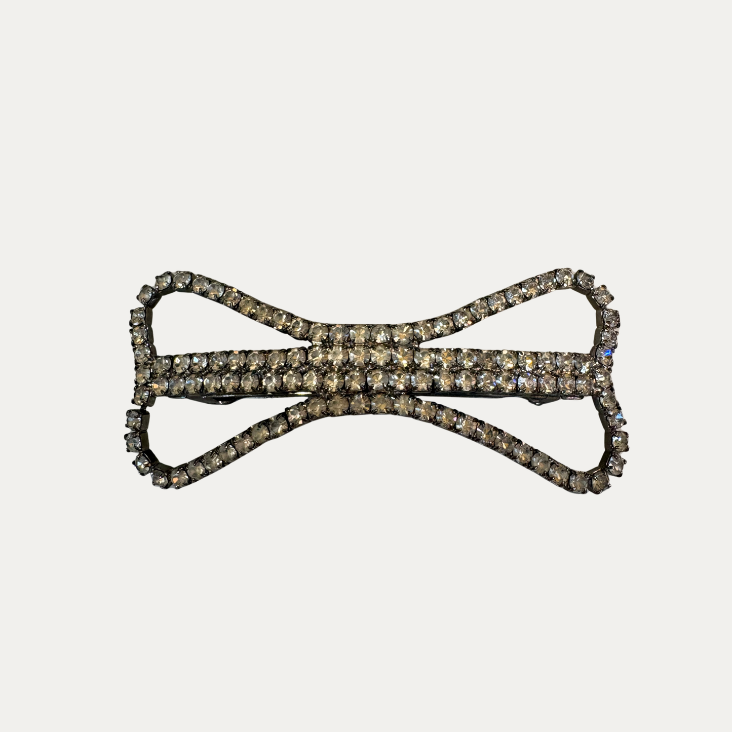 Vintage French Rhinestone Bow Hairclip