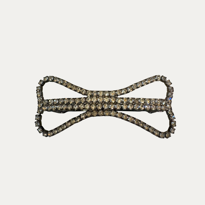 Vintage French Rhinestone Bow Hairclip