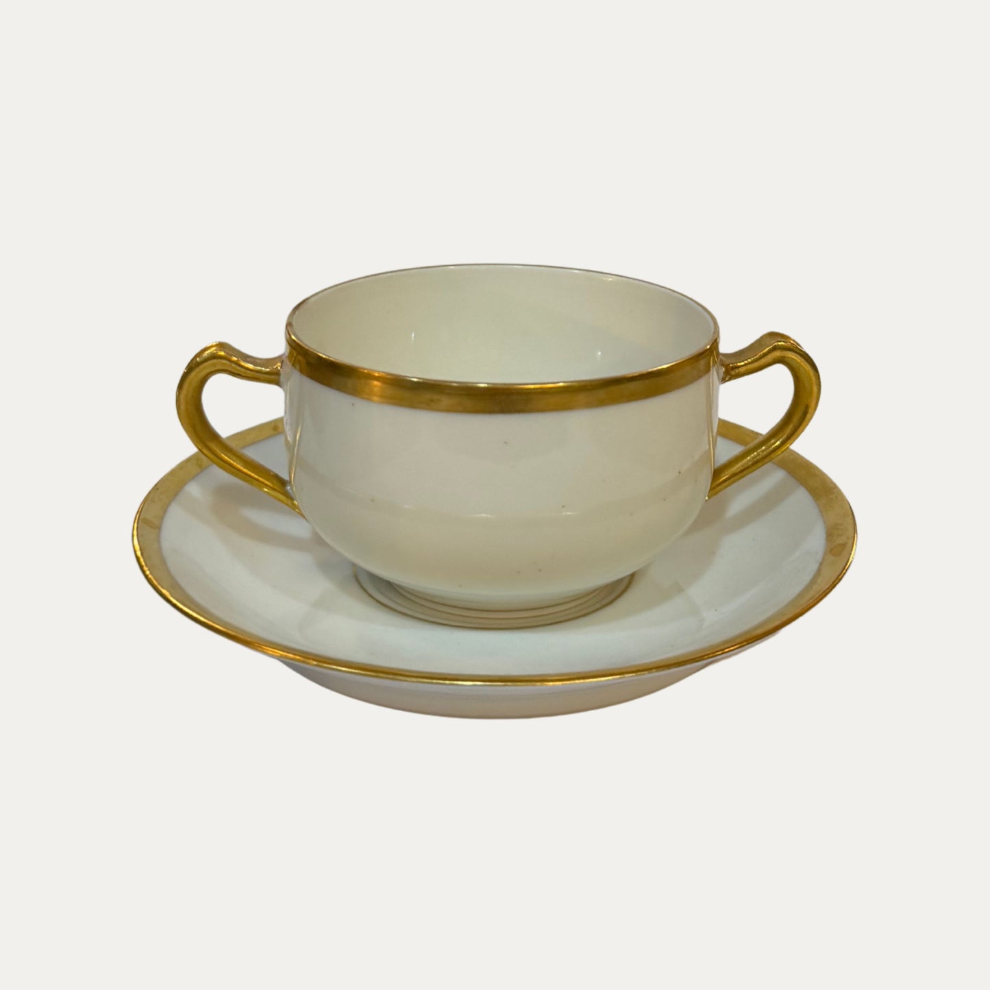Antique Haviland Limoge 19th Century Boullion Cups