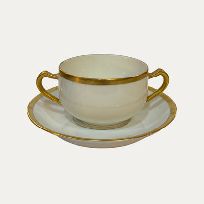Antique Haviland Limoge 19th Century Boullion Cups